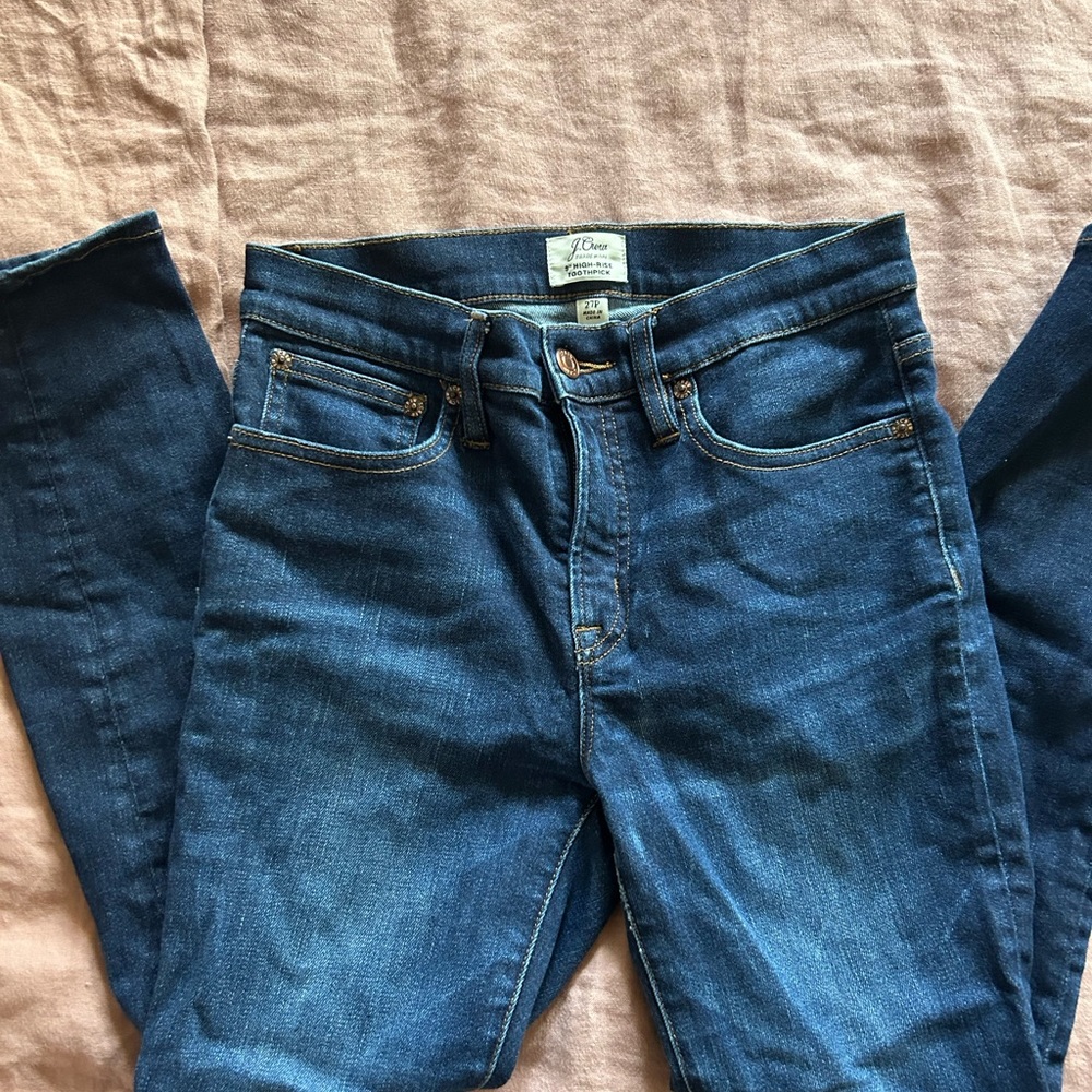 J.Crew high rise toothpick jeans size 27 Petite